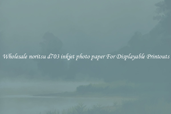 Wholesale noritsu d703 inkjet photo paper For Displayable Printouts