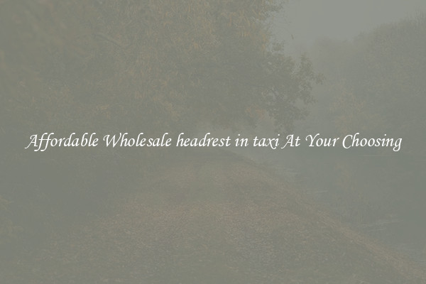 Affordable Wholesale headrest in taxi At Your Choosing
