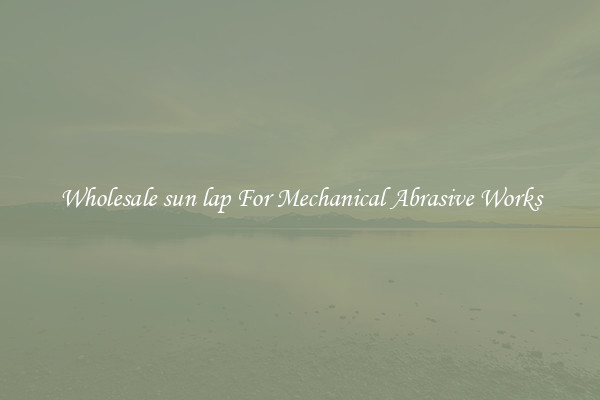 Wholesale sun lap For Mechanical Abrasive Works