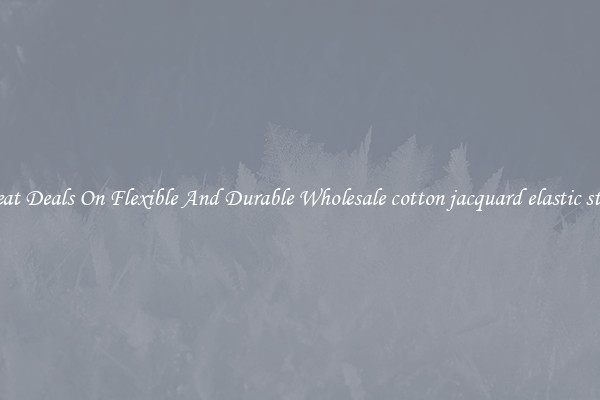 Great Deals On Flexible And Durable Wholesale cotton jacquard elastic strap