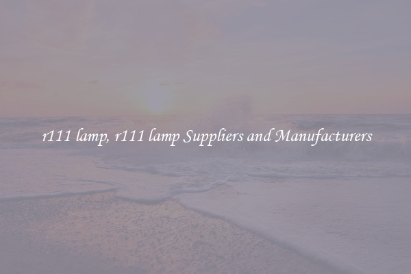 r111 lamp, r111 lamp Suppliers and Manufacturers