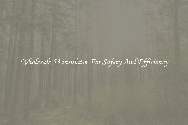 Wholesale 53 insulator For Safety And Efficiency