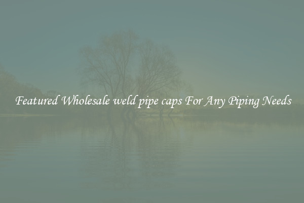 Featured Wholesale weld pipe caps For Any Piping Needs