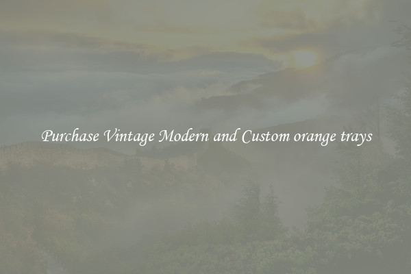 Purchase Vintage Modern and Custom orange trays