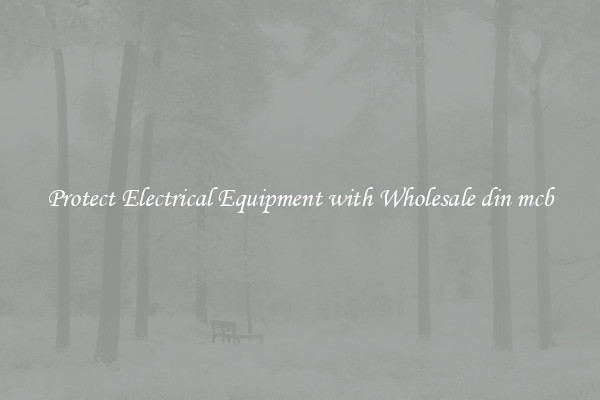 Protect Electrical Equipment with Wholesale din mcb