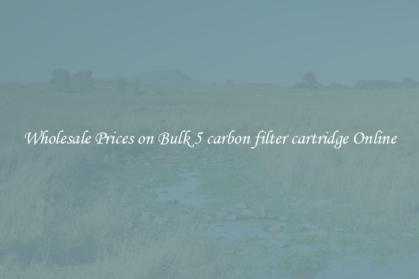 Wholesale Prices on Bulk 5 carbon filter cartridge Online