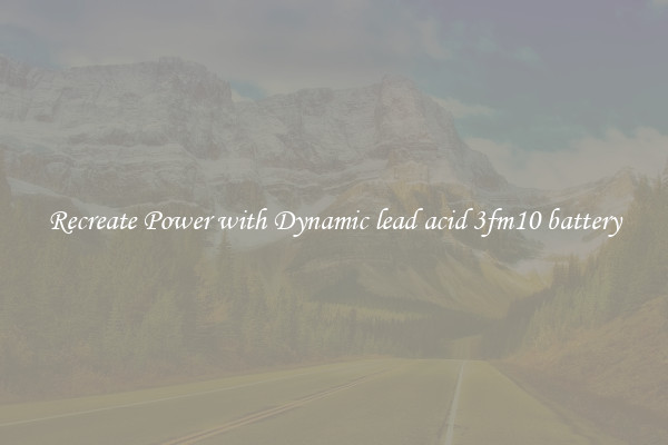 Recreate Power with Dynamic lead acid 3fm10 battery