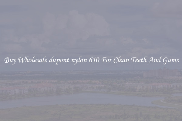 Buy Wholesale dupont nylon 610 For Clean Teeth And Gums